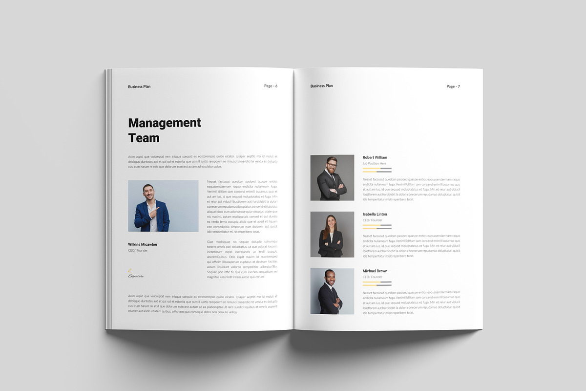 Business Plan Template, a Brochure Template by RusenoelType (Photo 4 of 9)