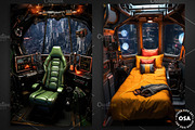 Cyberpunk Vehicle Interior Poster, a Background Graphic by Other Side Art (Thumbnail 3 of 5)