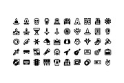 50 Black Metal Icons, an Outline Icon by Side Project (Thumbnail 3 of 8)