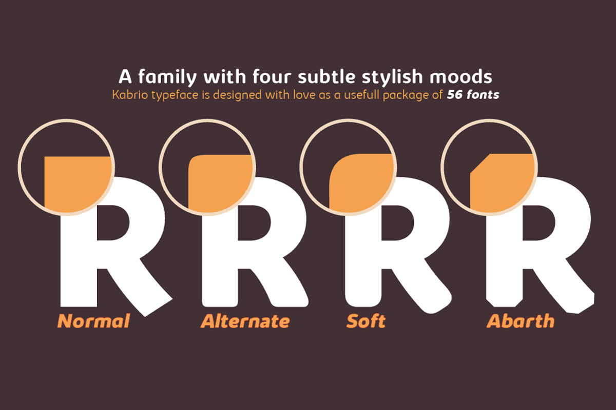Kabrio - 56 Fonts, a Sans Serif Font by Zetafonts (Photo 2 of 11)