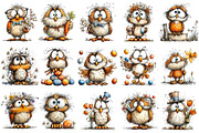 Funny Spring Owl Clipart, an Illustration by OK Design (Thumbnail 3 of 6)