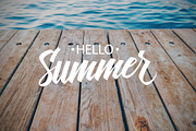 Hello Summer Lettering, a Seasonal Illustration by Finevector (Thumbnail 3 of 9)