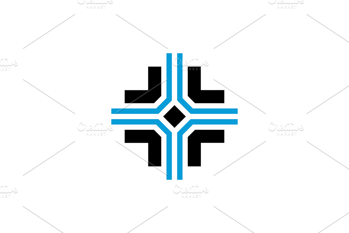 modern medical cross tech logo, a Branding & Logo Template by Rasagama Studio