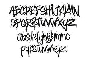 Graffiti tags marker alphabet, an Illustration by winwin.art