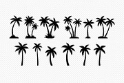 Palm Trees Silhouette Illustrations, a Decorative Illustration by kaisorn (Thumbnail 3 of 3)