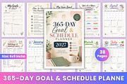 365-Day Goal & Schedule Planner 2027, a Stationery Template by Designmela01 (Thumbnail 1 of 6)
