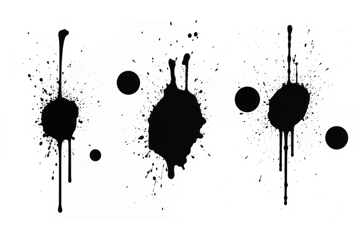 Black ink splash. 61 images, a Decorative Illustration by Handmadefont (Photo 12 of 13)
