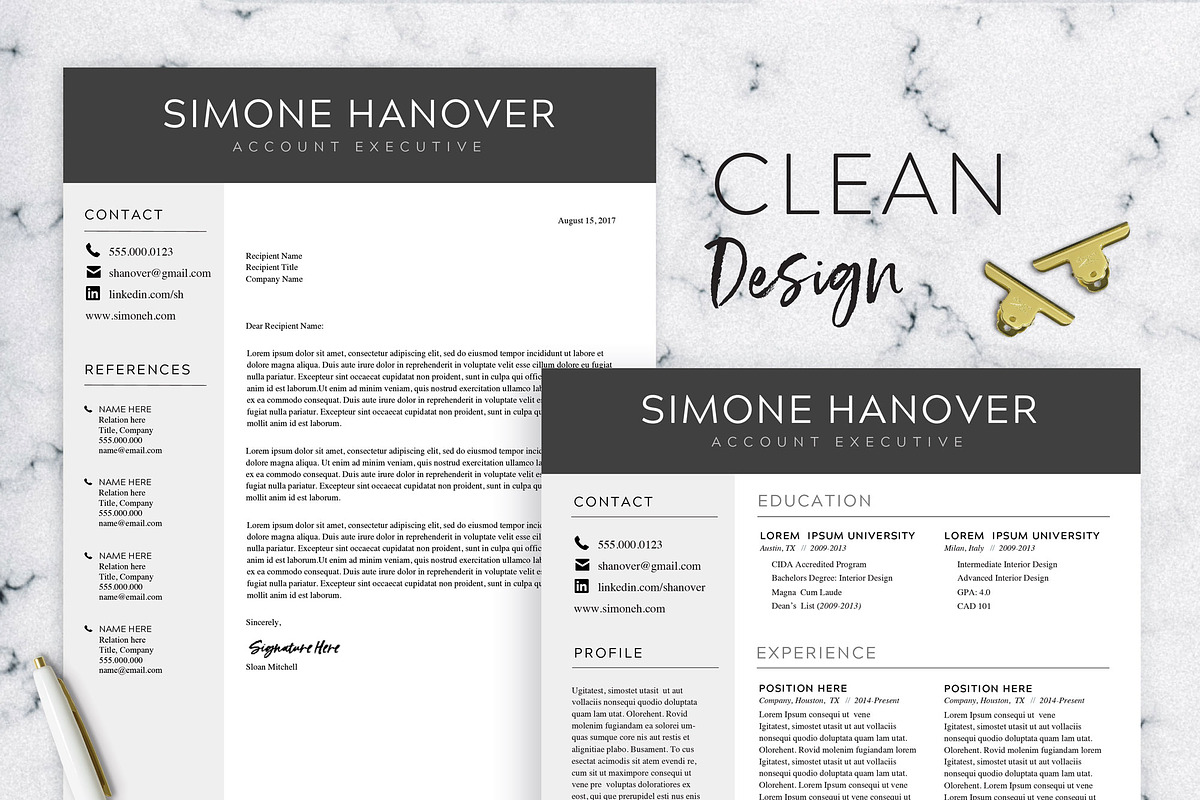 Modern Resume Template for Word, a Resume Template by SharpResumeFoundry (Photo 4 of 6)
