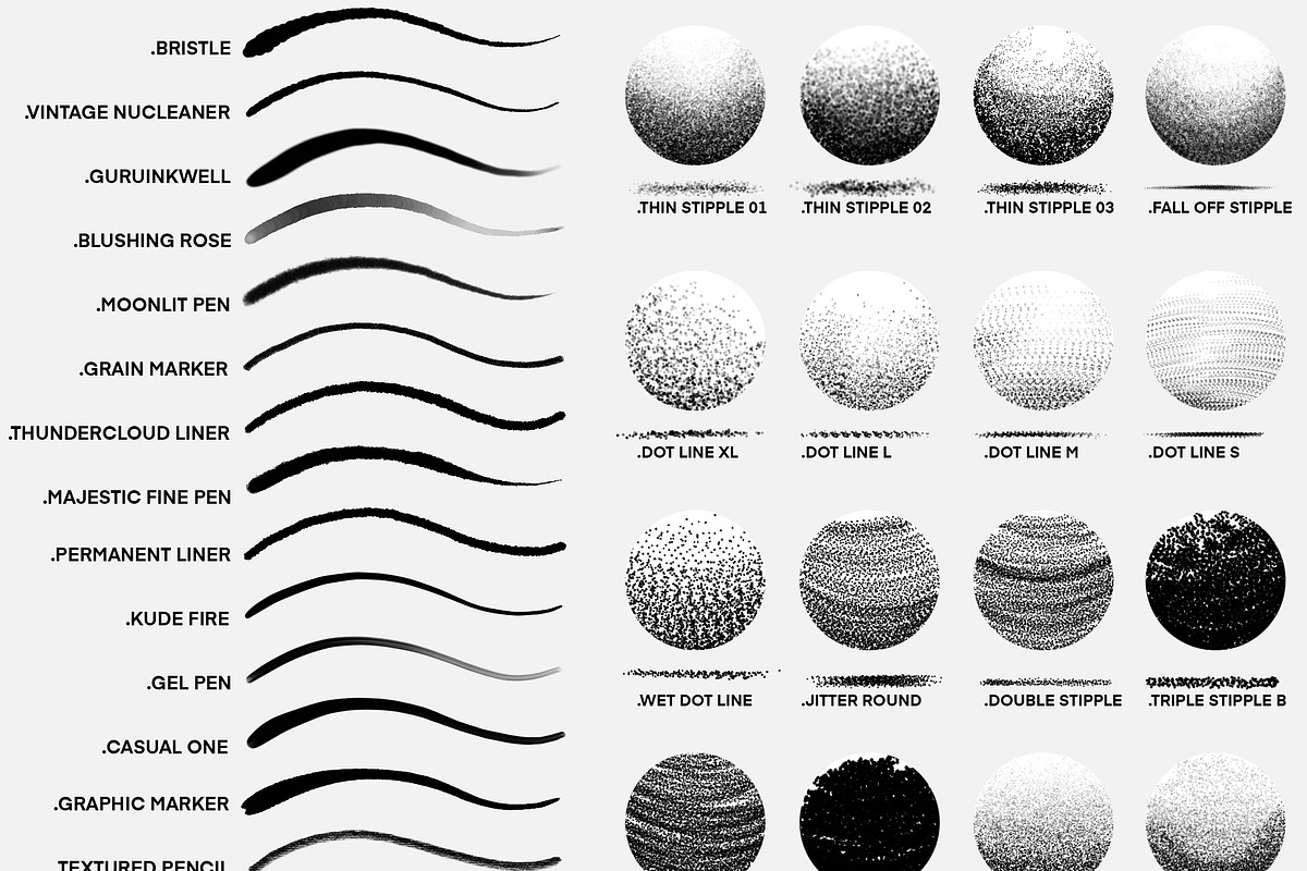 Stipple Brushes For Procreate, a Brush Add-On by Nuclear Brushes (Photo 8 of 10)