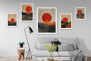 Minimalist Sunset Illustration, a Decorative Illustration by Housui Patterns (Thumbnail 8 of 9)