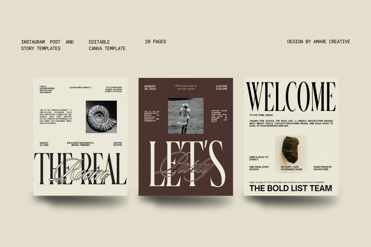 40 Event Marketing Canva Templates, a Social Media Template by Amaré Creative (Photo 7 of 11)
