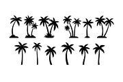 Palm Trees Silhouette Illustrations, a Decorative Illustration by kaisorn (Thumbnail 2 of 3)