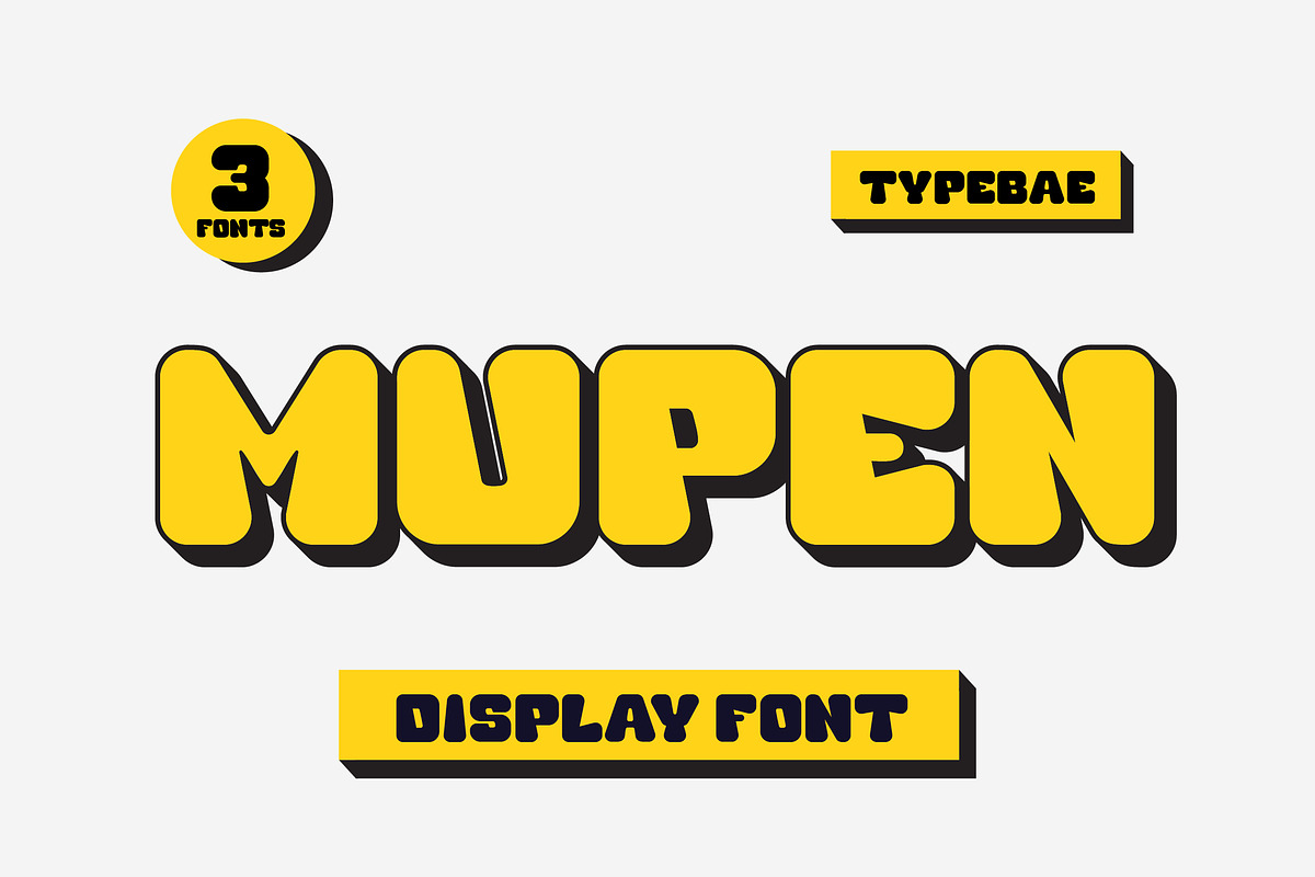 Mupen – Neubrutalism Bold, a Sans Serif Font by Typebae (Photo 1 of 7)
