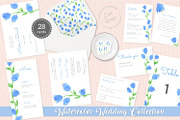 Bellflower Watercolor Wedding Suite, a Stationery Template by Love Design (Thumbnail 1 of 15)