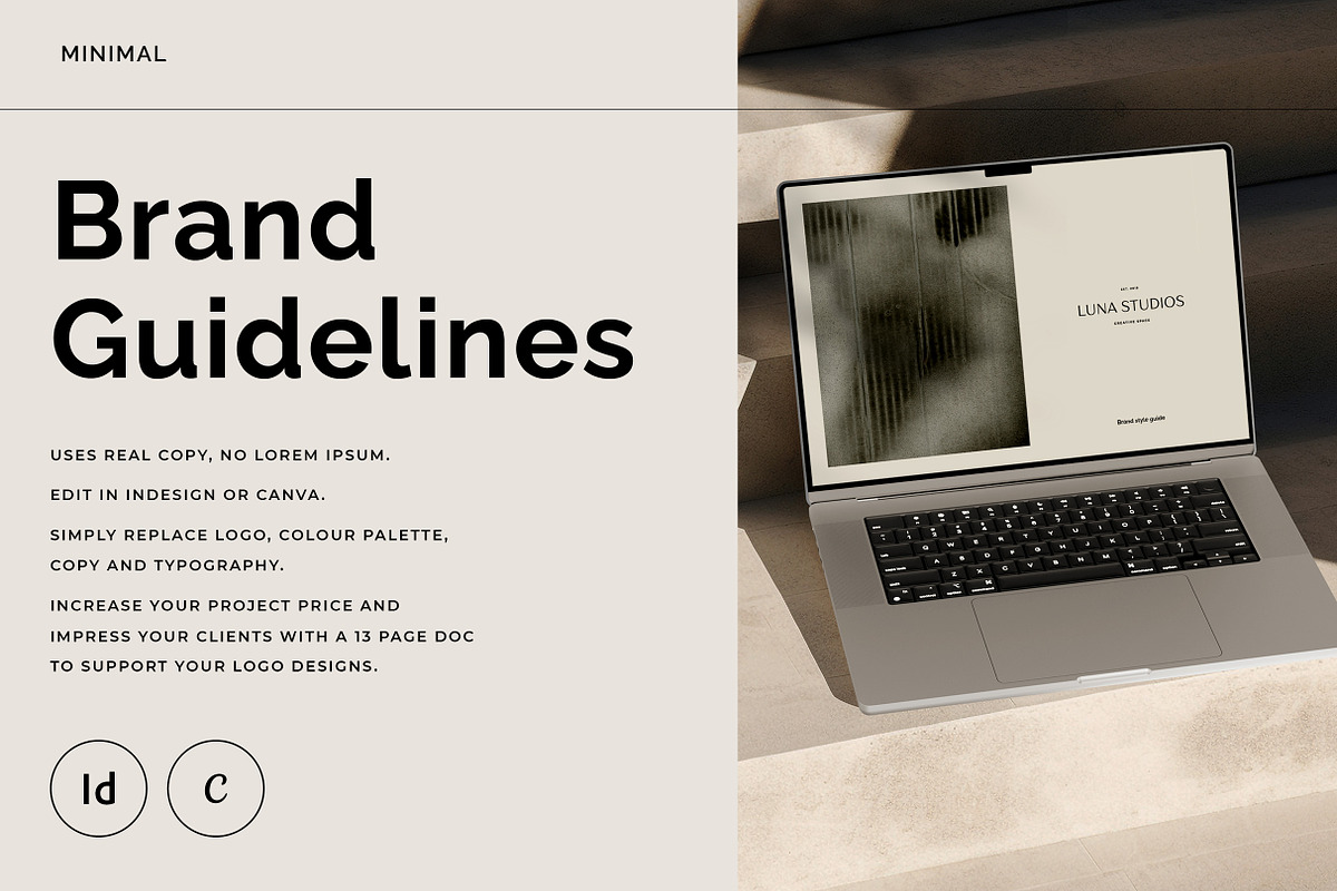 Minimal | Mini Brand Guidelines Kit, a Presentation Template by The Template Depot (Photo 2 of 9)