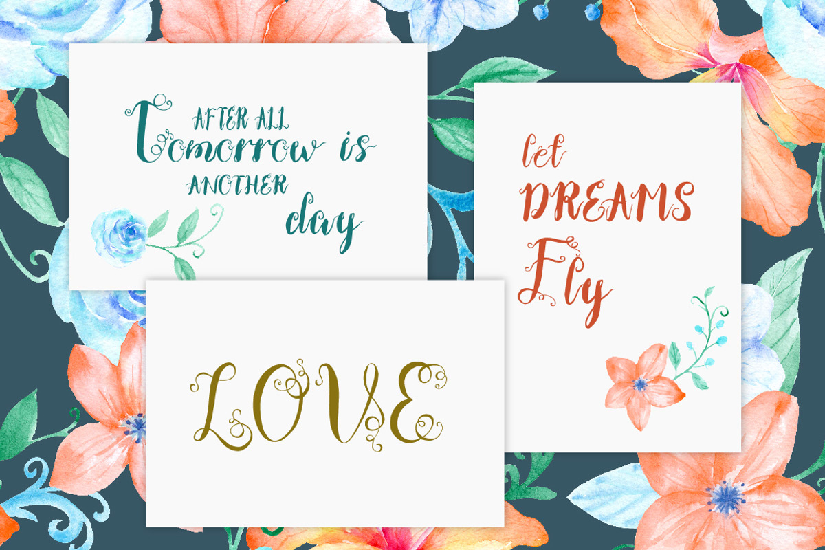 Brush Font Duo Ocean Waves preview 2