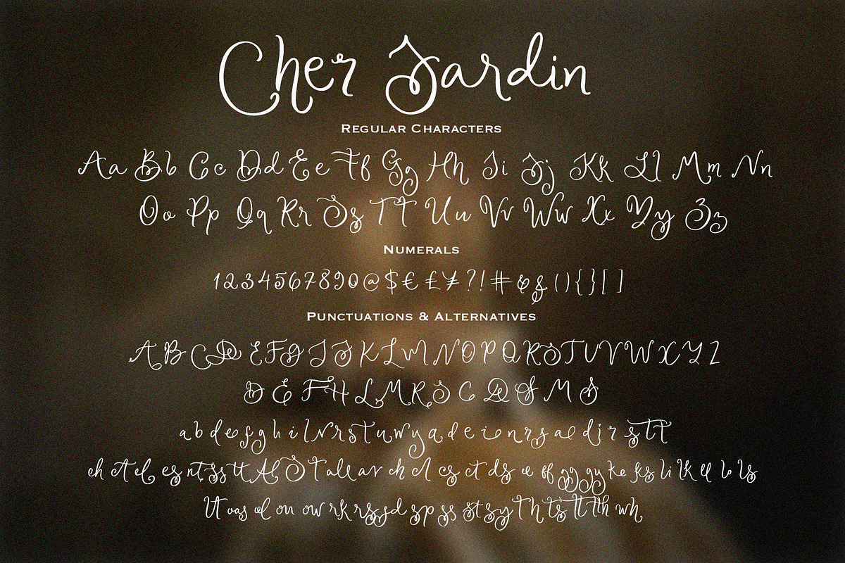Cher Jardin | Whimsical Handwriting, a Script Font by Calamar Studio (Photo 17 of 19)