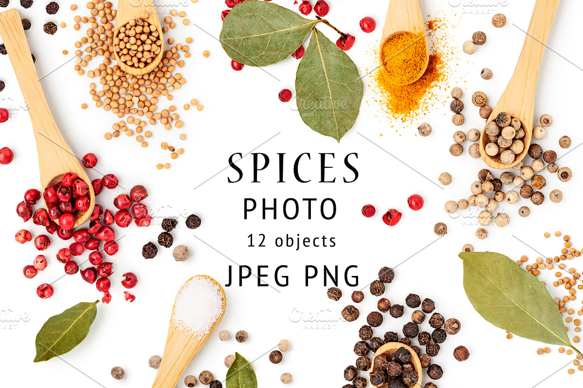 Spice in wooden spoon, an Object Graphic by ifiStudio (Photo 1 of 3)