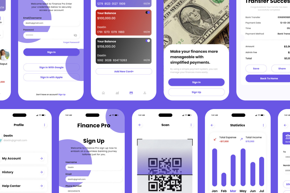 Finance Pro - Banking Mobile App, an App Template by twinstd (Photo 3 of 5)