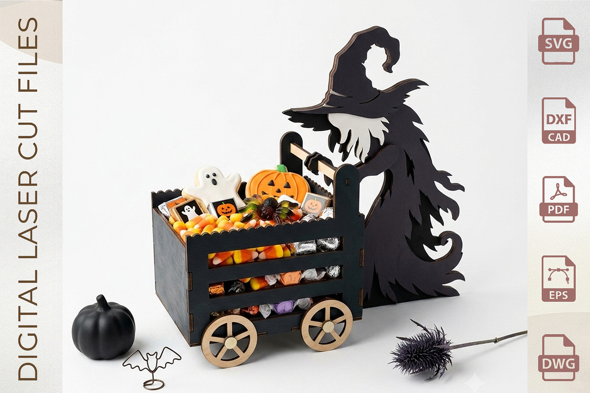 Halloween Candy Box Laser Cut Bundle, an Object Graphic by WoodoraCut (Photo 11 of 14)