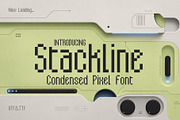 Stackline - Condensed Pixel Font, a Sans Serif Font by HipFonts (Thumbnail 1 of 7)