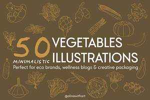 Minimal Veggie Illustrations