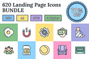 620+ Flat landing page icons, an Icon by EpicShop (Thumbnail 1 of 5)