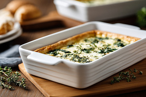 Homemade spinach and cheese quiche, a Food & Drink Photo by MistyDay