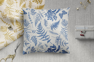 Blue Floral. Botanical Collection.