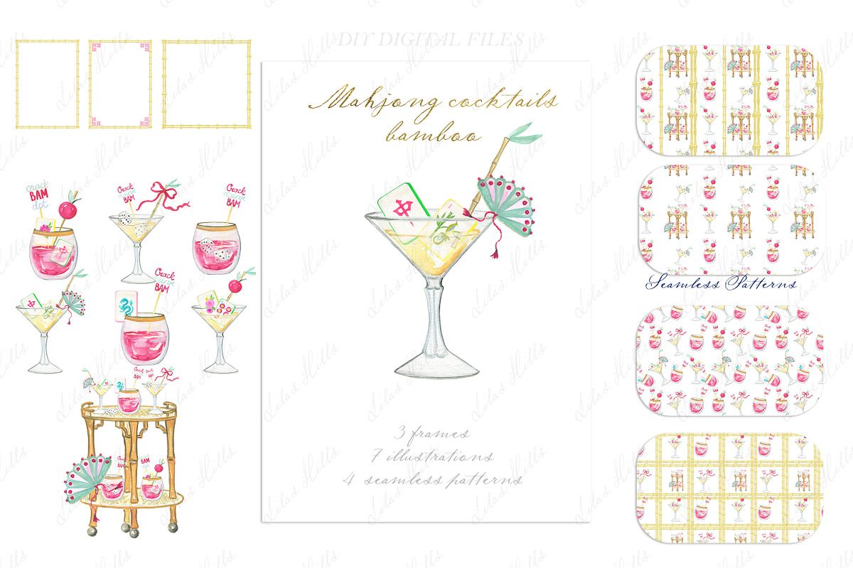 Mahjong Bamboo Bar Cocktails DIY, a Graphic by LABFcreations (Photo 4 of 4)