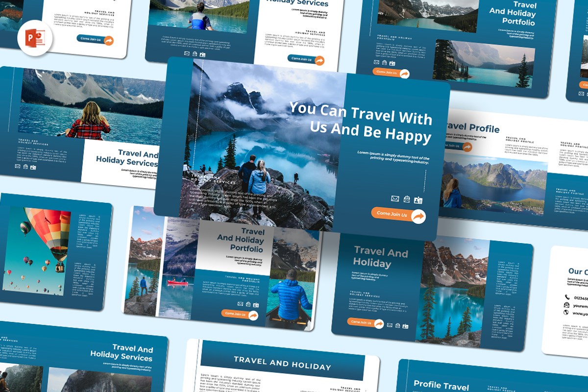 Travel And Holiday - PowerPoint, a Presentation Template by QR Design Studio (Photo 1 of 3)