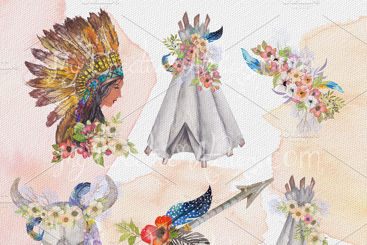 Boho Clipart, an Illustration by My Creative Atelier (Photo 3 of 4)