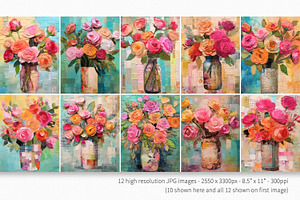 Vibrant Bouquets Paintings