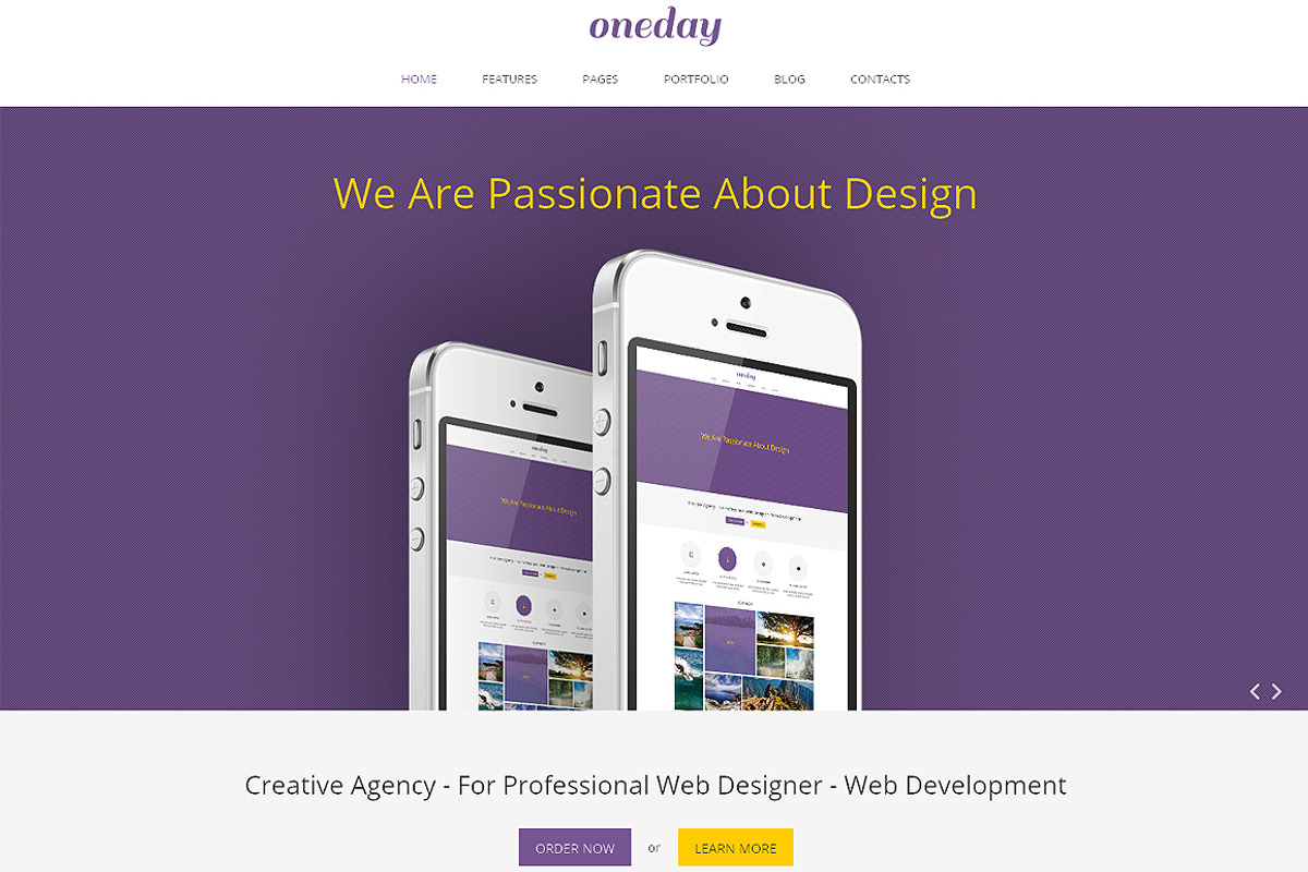 Oneday Responsive Bootstrap Template, a Bootstrap Template by IceTemplates (Photo 1 of 3)