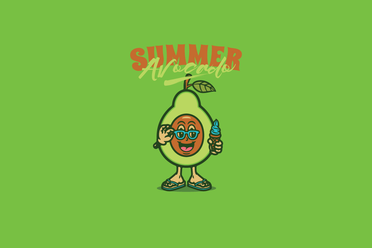 Summer Avocado Logo Template, a Branding & Logo Template by Kreasi Malam (Photo 1 of 4)