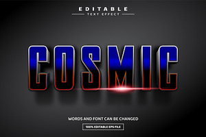 Cosmic 3D Editable Text Effect