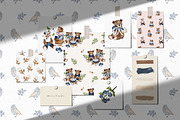 Blueberry Teddy Bears Watercolor Set, an Animal Illustration by Pati Paints (Thumbnail 5 of 12)