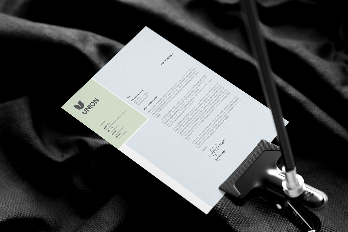 Minimalist Corporate Letterhead, a Stationery Template by AyshaCanvas (Photo 2 of 3)