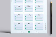 Minimal Birthday Calendar Printable, a Stationery Template by MightyDesign (Thumbnail 3 of 8)