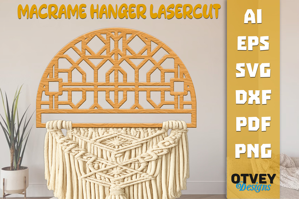 Rattan Macrame Hanger Lasercut, an Object Graphic by OTVEY DESIGN (Photo 11 of 13)