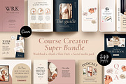 4 in 1 Course Creator Bundle CANVA, a Magazine Template by Mirazz (Thumbnail 1 of 50)