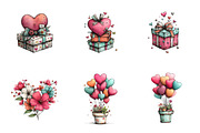 valentines day love clipart, an Illustration by SinaCreation (Thumbnail 5 of 10)