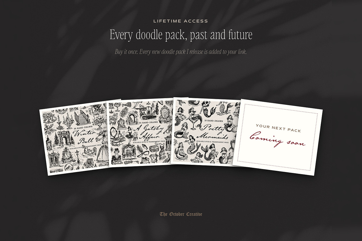 Hand Drawn Whimsical Doodle Bundle, an Object Illustration by The October Creative (Photo 10 of 11)