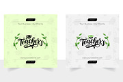 Teacher's Day Post Banner Design, a Social Media Template by Tahnix Creative (Thumbnail 2 of 11)