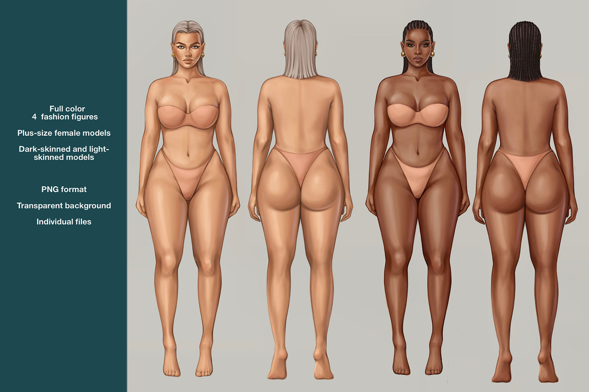 Plus Size Female Fashion Figure, a Person Illustration by designs.svkl (Photo 2 of 8)