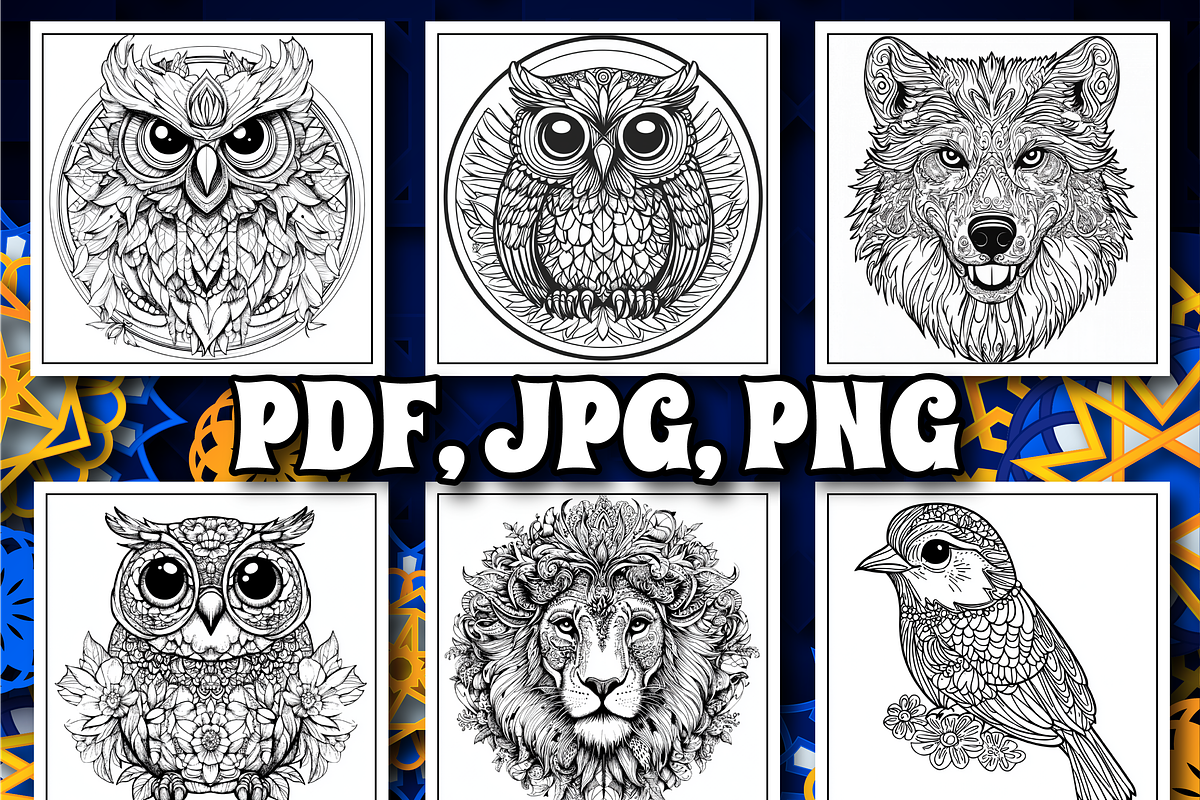 90+ Animals Mandala Coloring Pages, an Animal Illustration by Design Zone (Photo 4 of 5)