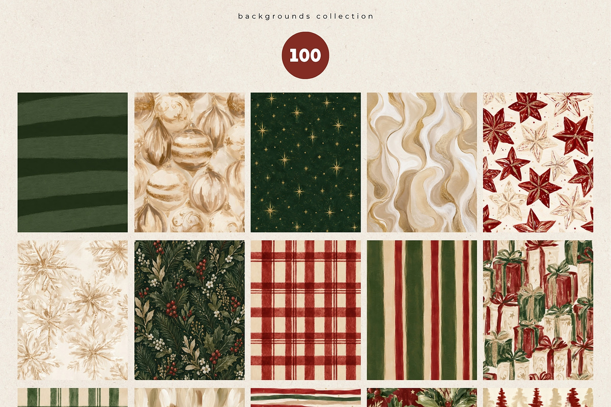 100 Christmas Backgrounds, a Background Graphic by PeDe Designs (Photo 17 of 18)