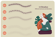 Ophelia Grain Vector Brushes, a Brush Add-On by Craftrick (Thumbnail 5 of 7)