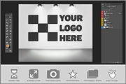 Logo Mockup on Office Wall PSD, a Product Mockup by Bruno's Shop (Thumbnail 3 of 4)