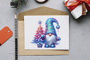 iridescent Christmas Cute Gnome Clip, an Illustration by RobertsArt (Thumbnail 2 of 7)